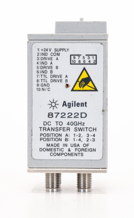 HP Agilent 87222D Coaxial Transfer Switch, DC to 40 GHz