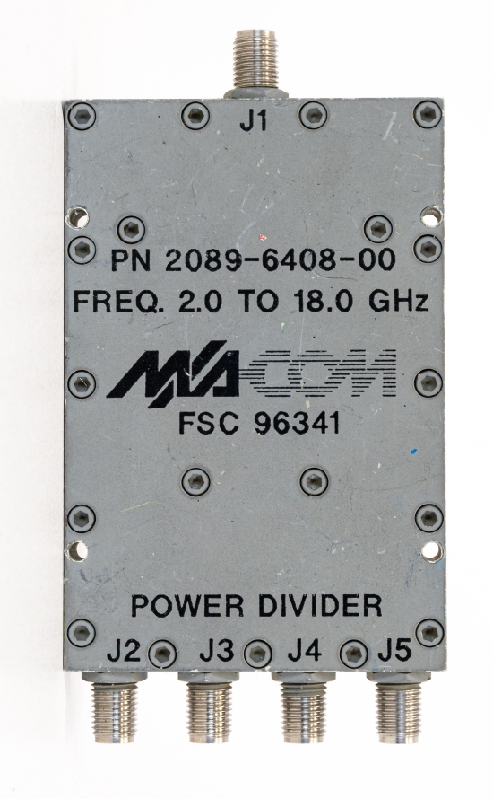 Macom 2089-6408-00 4 Way Wilkinson Power Divider from 2 to 18 GHz