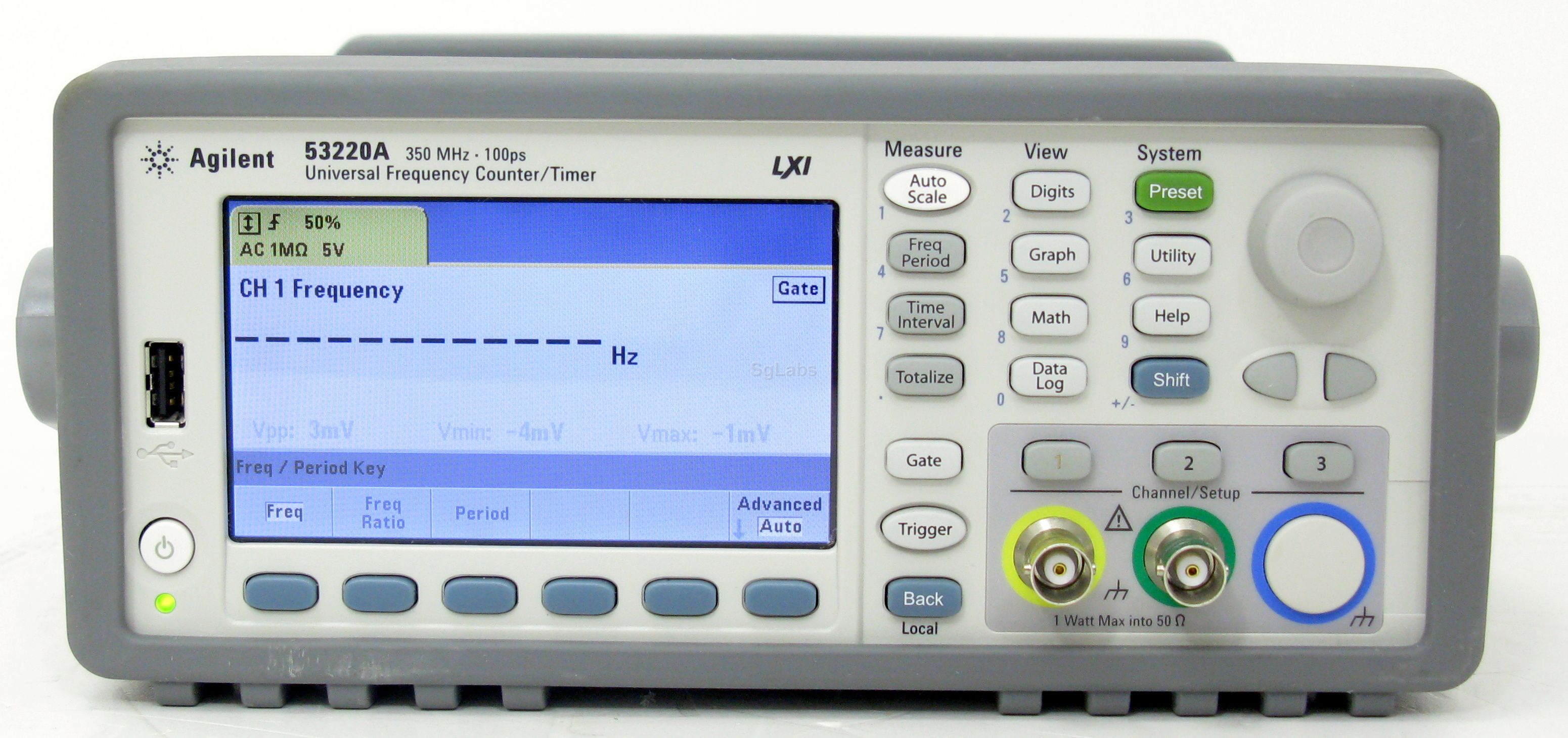 100 ps KEYSIGHT 53220A 350 MHz Universal Frequency Counter/Timer 12 Digits/s 