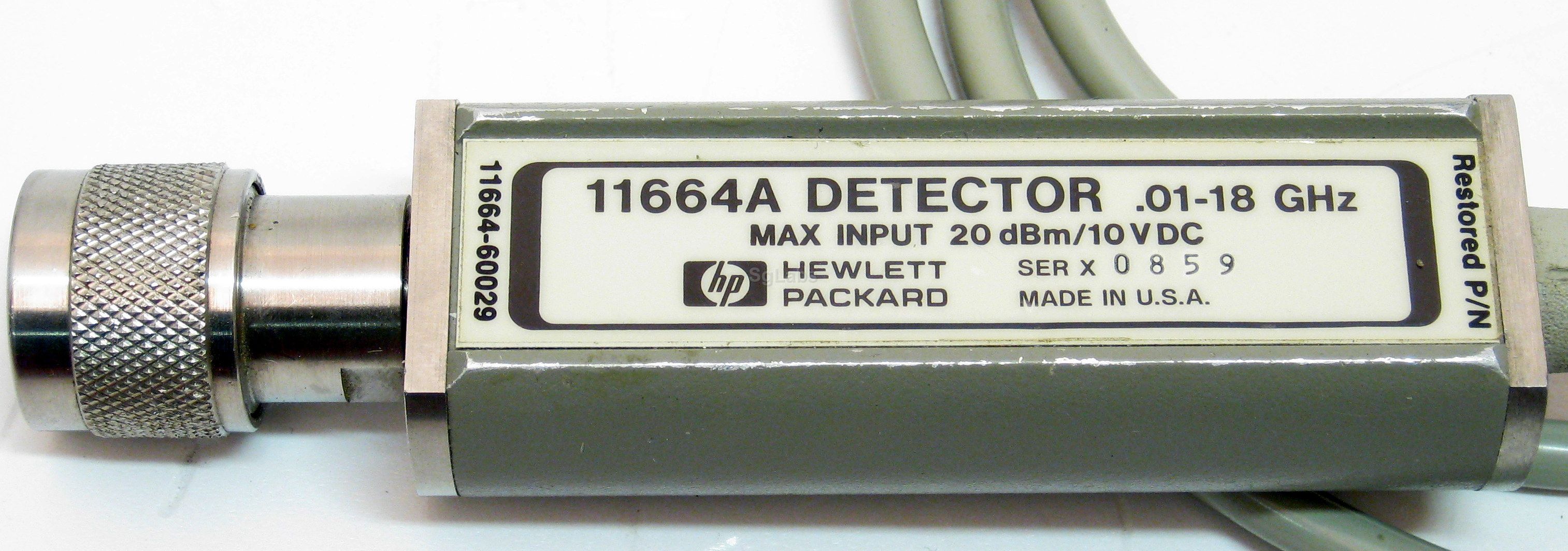 HP Agilent Keysight 11664A Detector 100mhz to 18ghz for sale online 