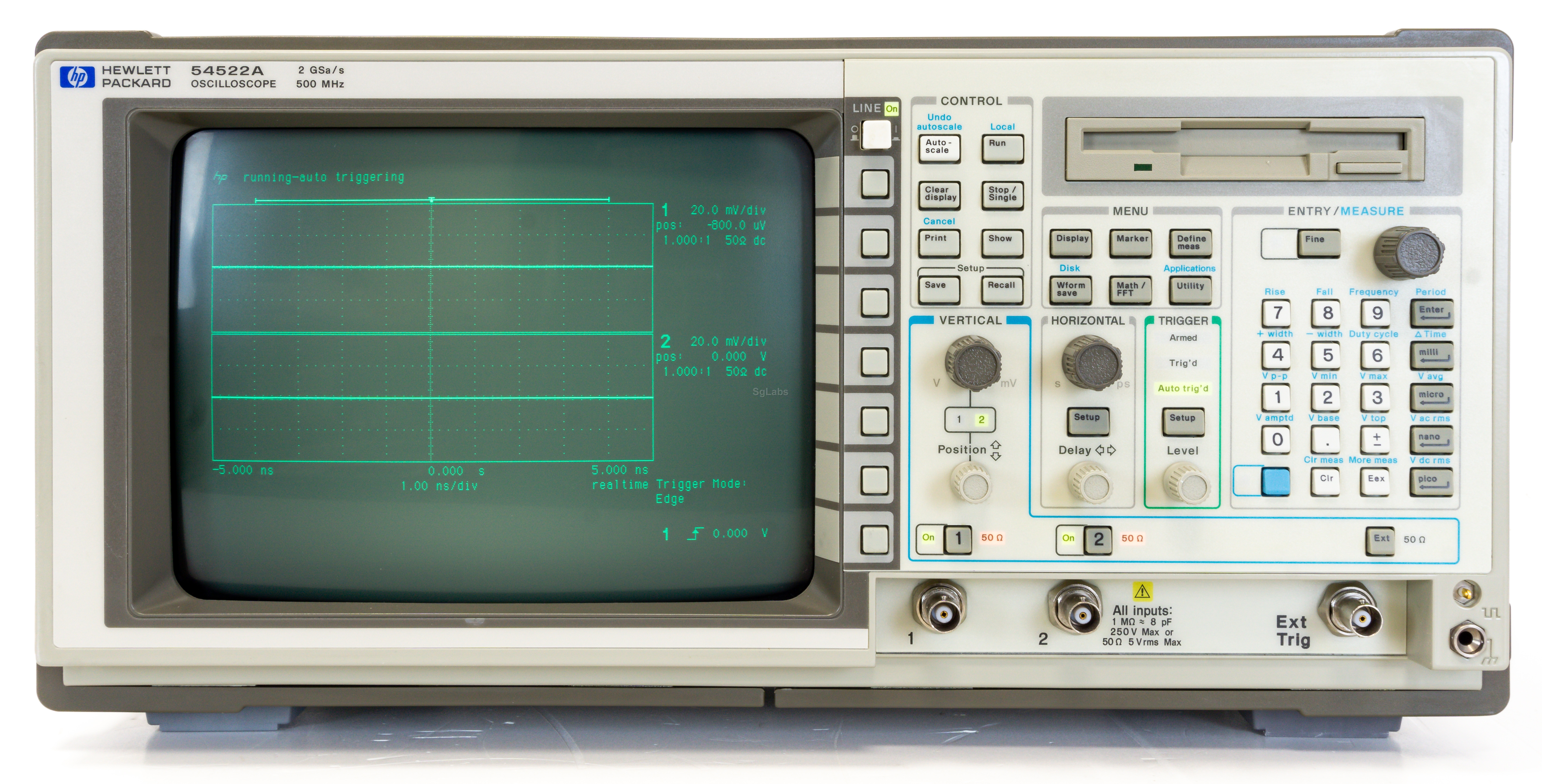 HP Agilent 54522A Oscilloscopio Digitale 500 Mhz