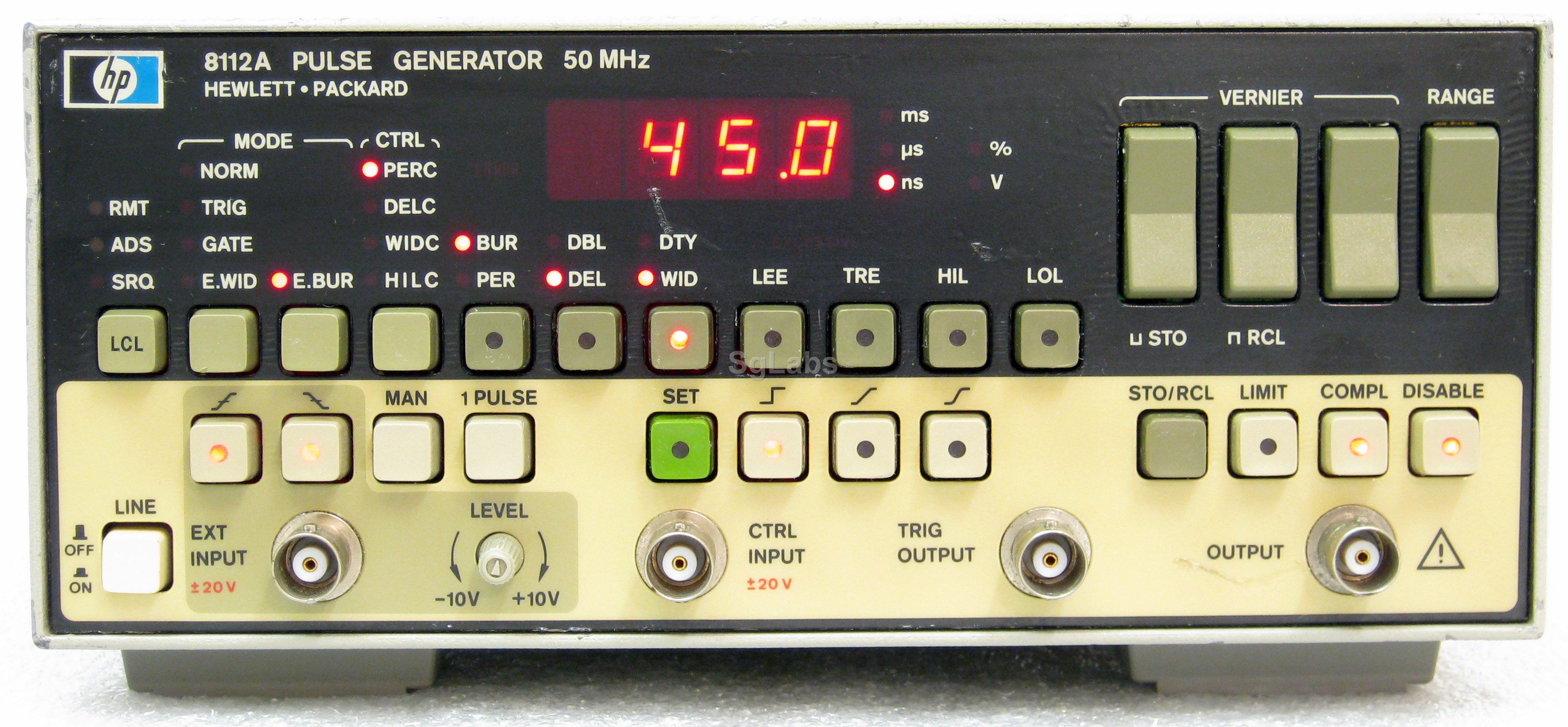 HP 8112A Pulse Generator 50MHz Agilent 