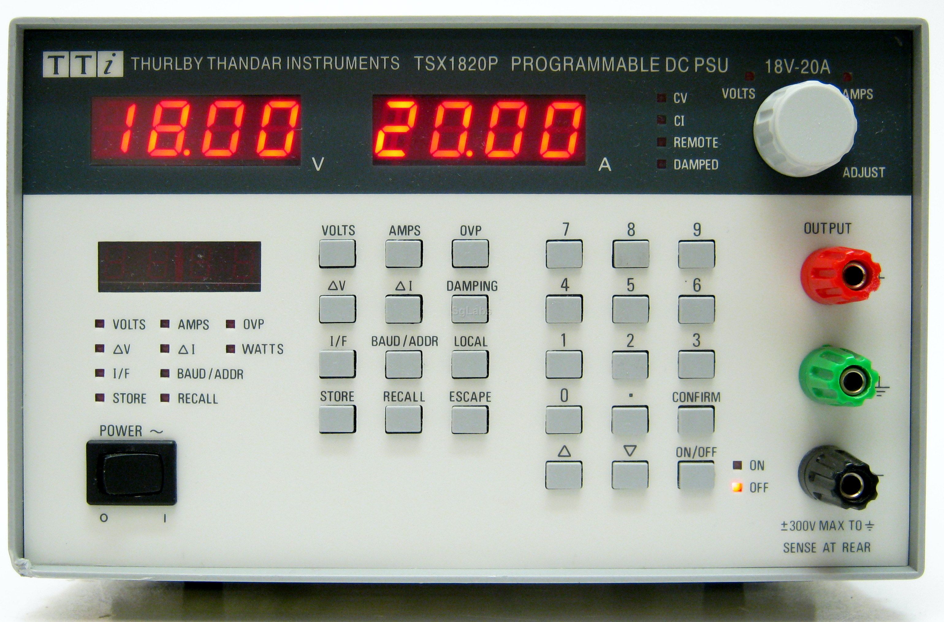 TTI Alimentation de laboratoire réglable Aim TTi TSX1820 0-18 V/DC 0-20 A 360 W 