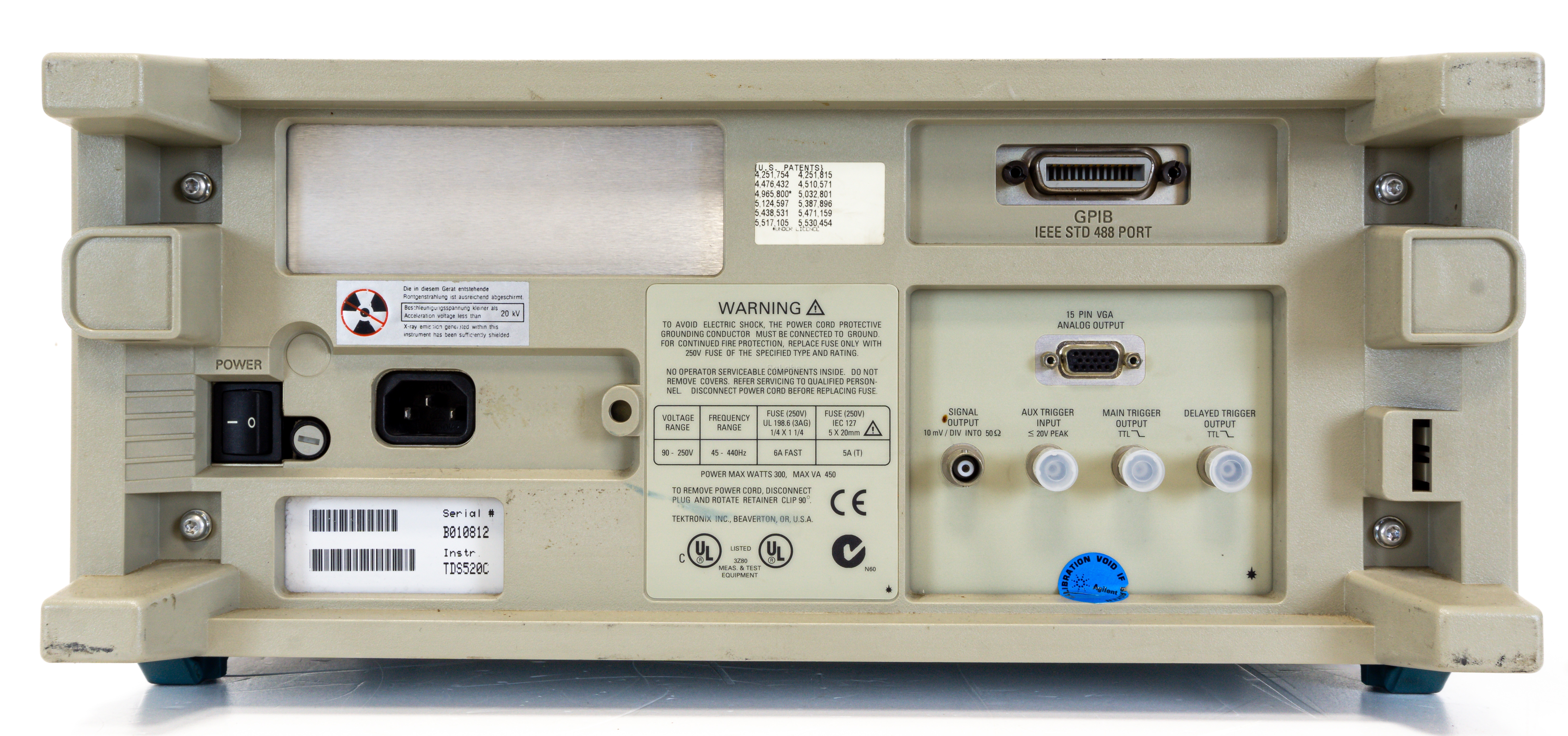 Tektronix TDS520C Oscilloscope 500 MHz 2 Channels