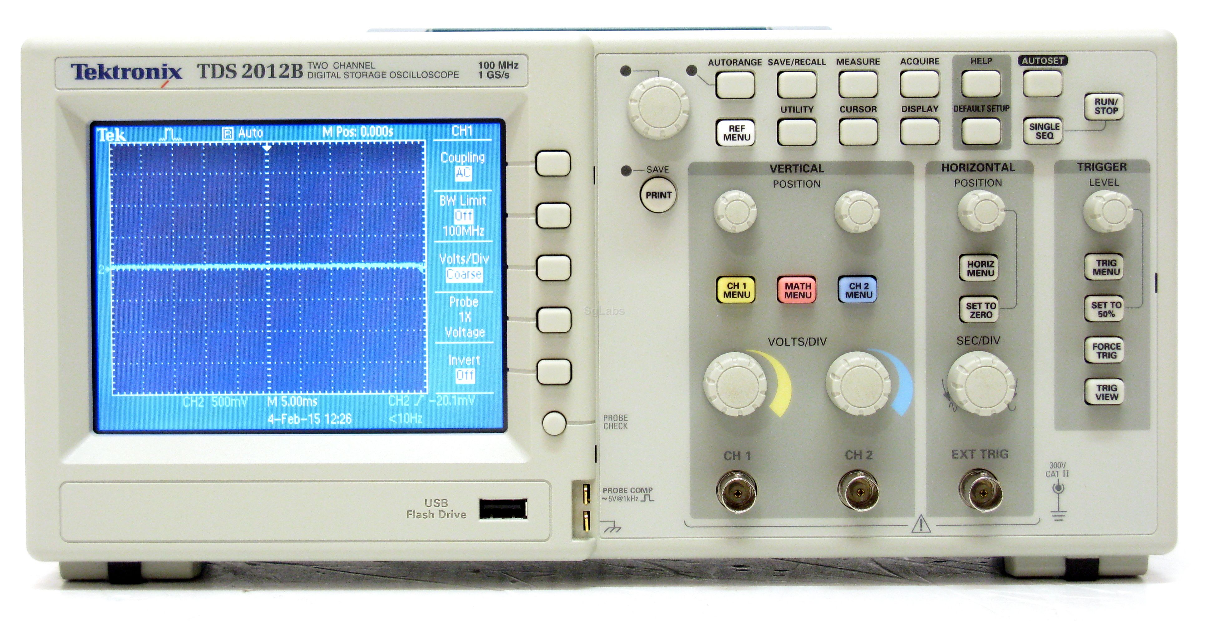 Oscilloscopio TEKTRONIX TDS 2012B due canali schermo colori 