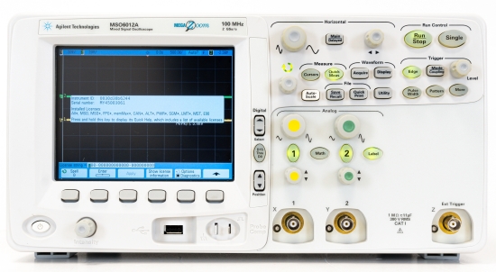 HP Agilent Keysight MSO6012A Oscilloscopio 100Mhz 2 + 16 canali