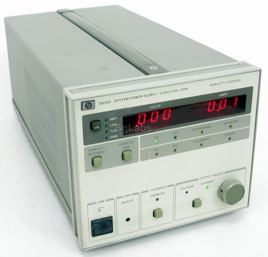 HP Agilent 6033A System Autoranging DC Power Supply 20V 30A