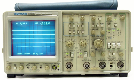 TEKTRONIX 2465 a 350 MHz 4-CHANNEL ANALOG OSCILLOSCOPE-Display DIM 